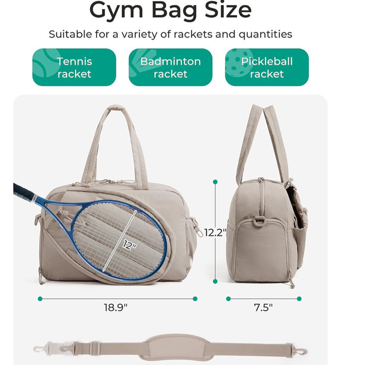 Tennis Tote Bag Fashionable Satchel Handbag, Badminton 2-Pack Fashionable Handbag